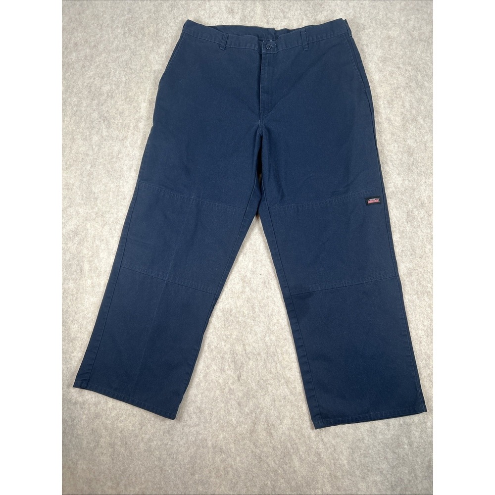Dickies‎ Pants Mens 38x30 Black Double Knee Baggy Workwear Wide Leg 85283